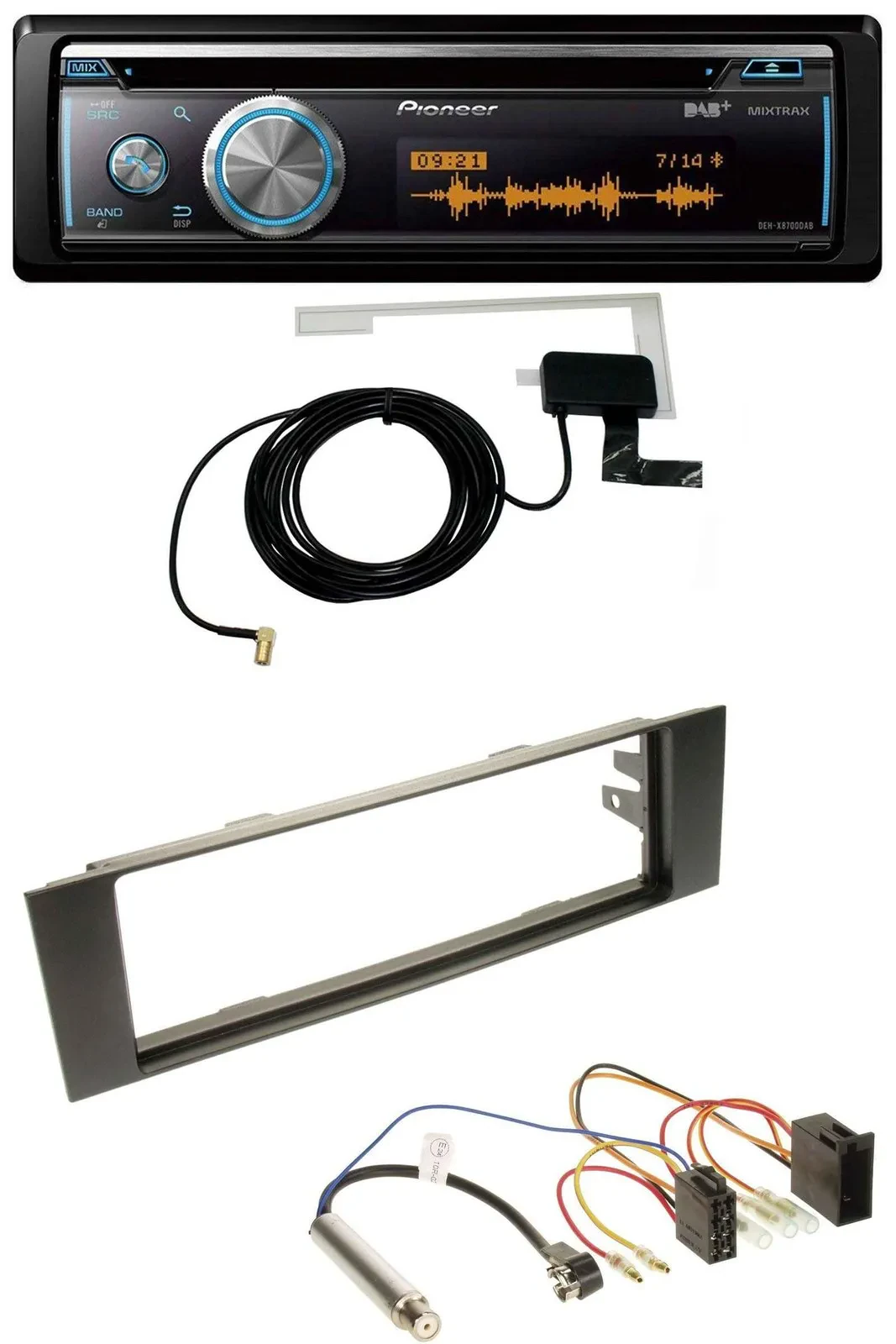 Автомагнитола Pioneer Bluetooth DAB USB CD MP3 для Audi A3 (8P, 2003–2006), ISO