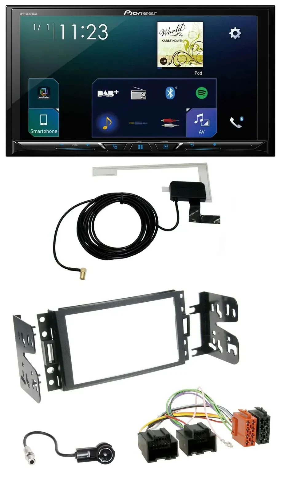 Автомагнитола Pioneer 2DIN, DAB, USB, MP3, Bluetooth для Chevrolet Corvette/Uplander (с 2005)