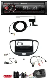 Автомагнитола Pioneer 1DIN MP3 DAB USB для Hyundai i10 (2009–2013), управление с руля, ISO, черный