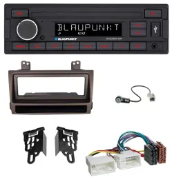 Blaupunkt MP3 AUX USB 1DIN Autoradio für Hyundai Sonata ab 09 dunkelbraun metall