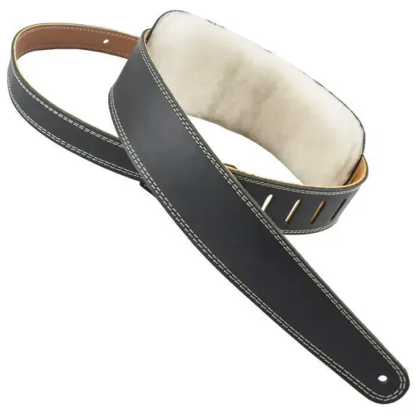 Ремень для гитары Henry Heller HPWL-BLK Leather Series Black