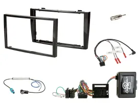 Установочный комплект для автомагнитолы Caraudio24 для Peugeot 308 (2007–2009), 2-DIN, с адаптером рулевого управления, совместим с PDC, черный