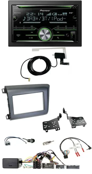 Pioneer CD USB Lenkrad Bluetooth 2DIN DAB Autoradio für Honda Civic US Modelle 2