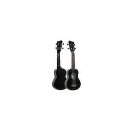 EVER PLAY UK-21 BLACK gloss Soprano Ukulele