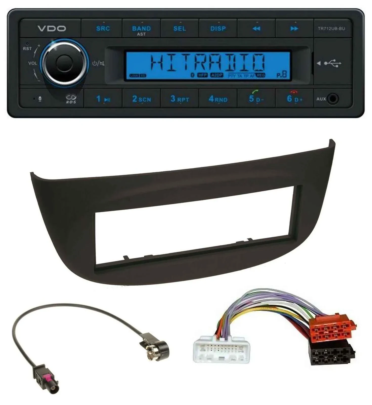 VDO Bluetooth AUX USB MP3 Autoradio für Renault Twingo ab 2015 schwarz