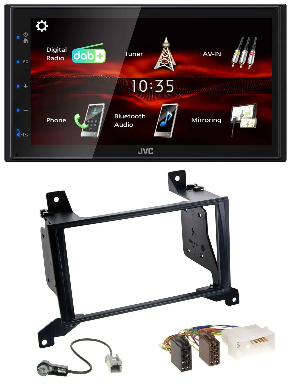 JVC USB Bluetooth MP3 DAB 2DIN Autoradio für Hyundai Santa Fe CM 09-12