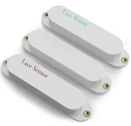 Звукосниматель для электрогитары Lace Sensor Blue Fire Pickup Set (набор, 3 шт.), Light Blue/Silver/Burgundy, белый
