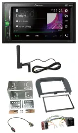 Pioneer MP3 DAB AUX 2DIN Bluetooth Autoradio für Mercedes SL-Klasse 2001-2011 R2