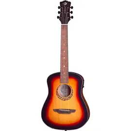 Акустическая гитара Luna Safari Tribal Travel Acoustic-Electric Left-Handed Guitar Tobacco Sunburst