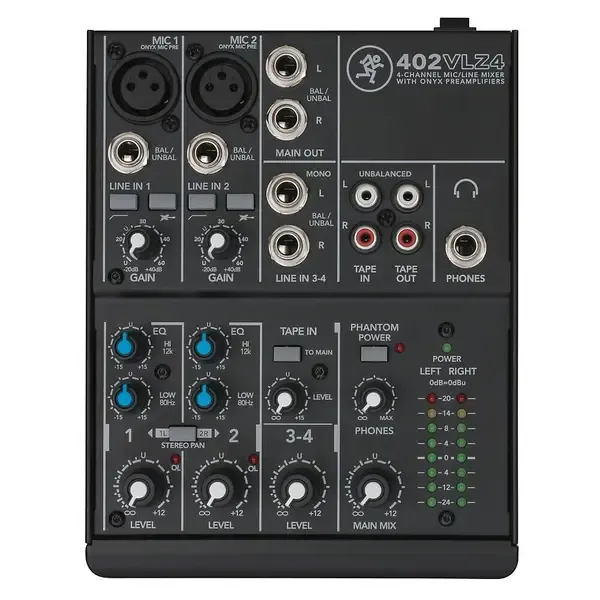 Аналоговый микшер Mackie VLZ4 Series 402VLZ4 4-Channel Ultra Compact Mixer