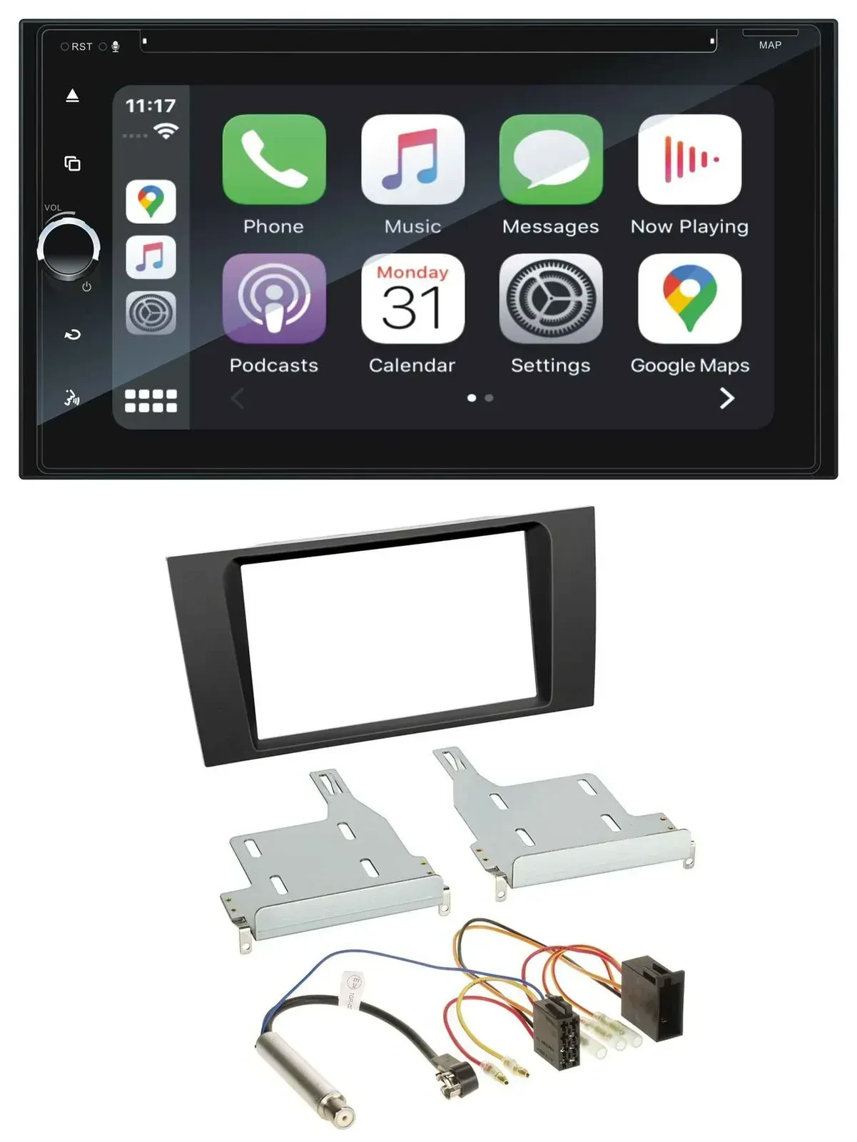 Blaupunkt 2DIN Bluetooth DAB USB DVD MP3 Autoradio für Audi A4 B5 1999-2001 Symp
