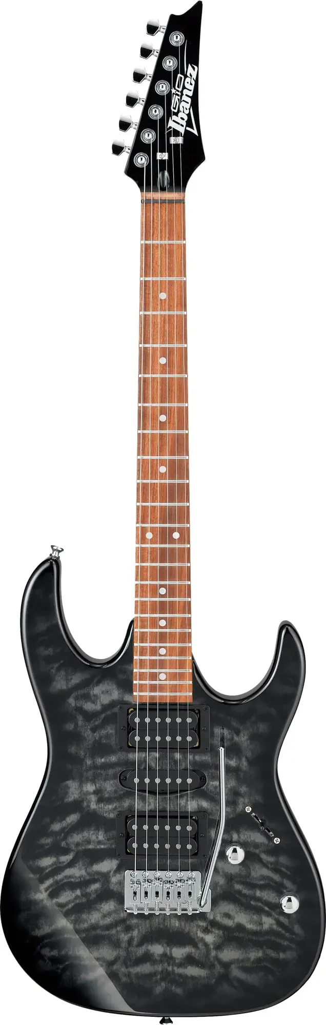 Электрогитара Ibanez GRX70QA Transparent Black Sunburst | SKIFMUSIC