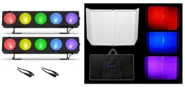 Комплект светового оборудования для DJ CHAUVET DJ Core 5x1 ILS (набор, 2 шт.), DMX/RF, ILS, с фасадом, с кабелем