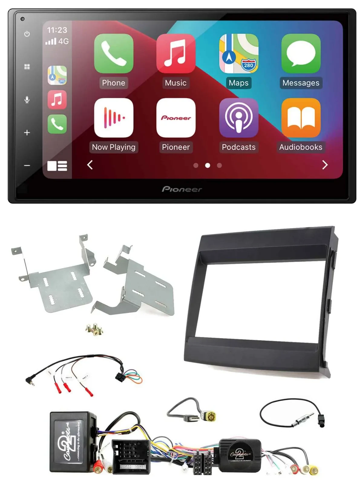 Pioneer USB Lenkrad DAB 2DIN Bluetooth Autoradio für Porsche Cayenne MOST-Sounds