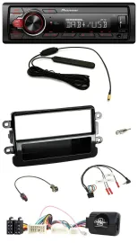 Pioneer MP3 DAB 1DIN Lenkrad USB Autoradio für Dacia ab 2012 piano schwarz