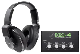AKG K553 MK2 Studio Monitoring Headphones+Mackie 4-Way Distribution Amplifier