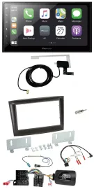 Автомагнитола для Fiat Doblo Pioneer 2DIN USB Bluetooth DAB, Mini-ISO, поддержка управления на руле