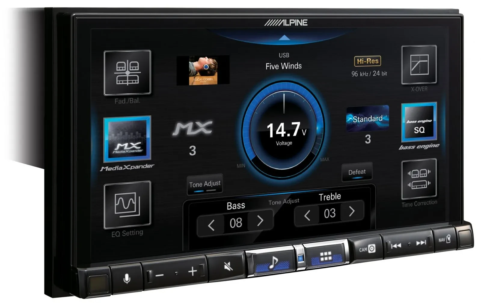 Alpine iLX-705DM Doppel-DIN MP3-Autoradio Touchscreen DAB Bluetooth USB iPod Car
