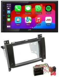 JVC Bluetooth USB MP3 2DIN DAB Autoradio für Mercedes B- A-Klasse 04-12 schwarz