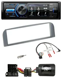 Автомагнитола JVC Bluetooth, USB, DAB, поддержка управления на руле, для Alfa Romeo 147/GT, антрацит