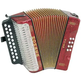 Аккордеон Hohner Erica Two-Row Accordion AD Pearl Red