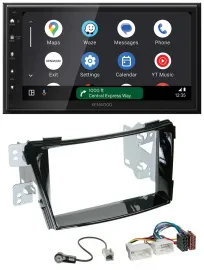 Автомагнитола Kenwood 2-DIN, DAB, Bluetooth, USB, MP3, для Hyundai i40 (с 2011), черный глянец