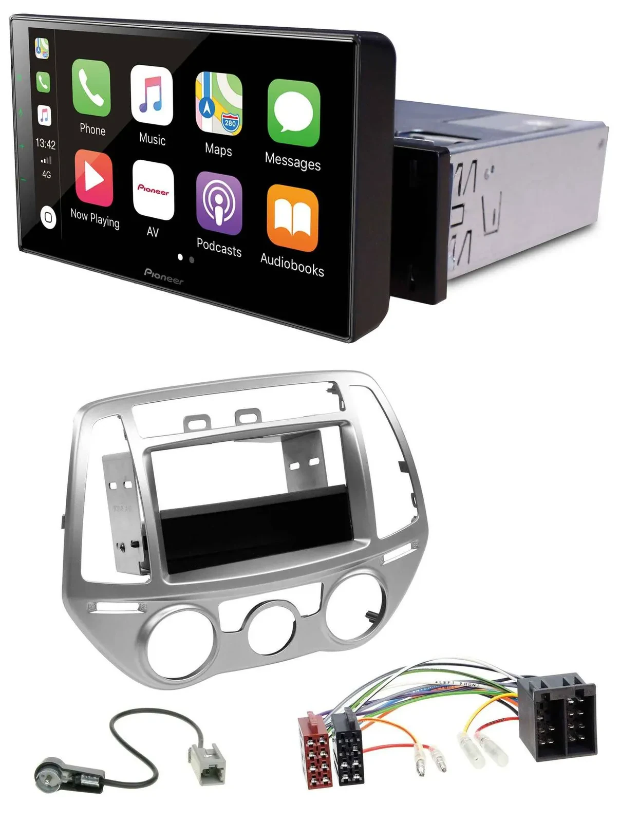 Pioneer Bluetooth MP3 DAB USB Autoradio für Hyundai i20 (12-14) man. Klima