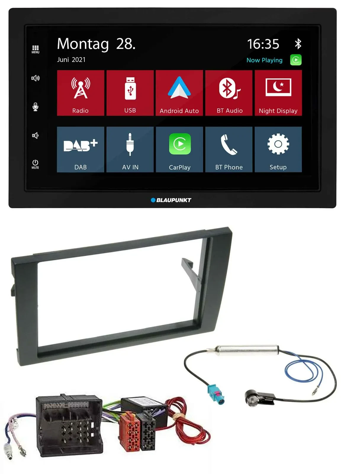 Blaupunkt MP3 Bluetooth DAB 2DIN USB Autoradio für Audi A4 B7 04-08 Aktivsystem