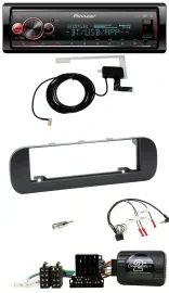Автомагнитола Pioneer Bluetooth, DAB, USB для Fiat Panda 2012–2020, черный