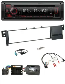 Автомагнитола Kenwood CD/USB/Bluetooth/DAB для BMW 3 Series E46 (2001–2007) Quadlock