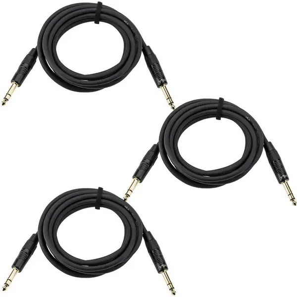 Коммутационный кабель HA 3x PlatPro 10' TRS 1/4" Male -1/4" Male Interconnect Cable w/Rean Connectors
