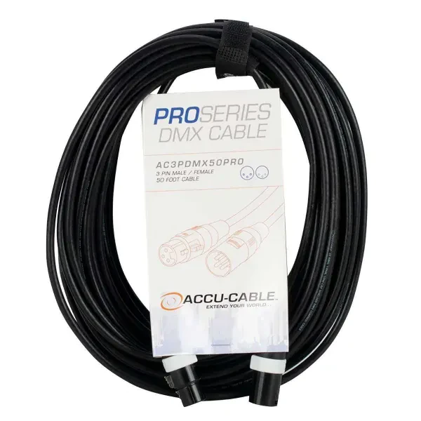 DMX-кабель American DJ AC3PDMX50PRO Black 15 м