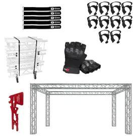 Global Truss 10'x20'x10' Junction Block Trade Booth with Accessories