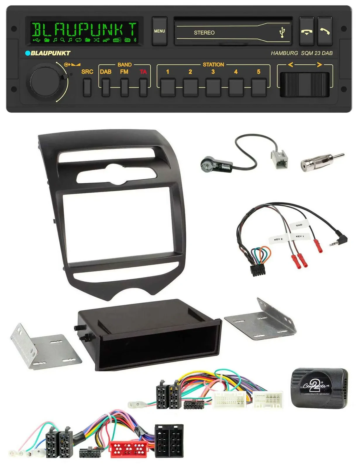 Blaupunkt USB DAB Bluetooth Lenkrad Autoradio für Hyundai ix20 ab 2010 man. Klim