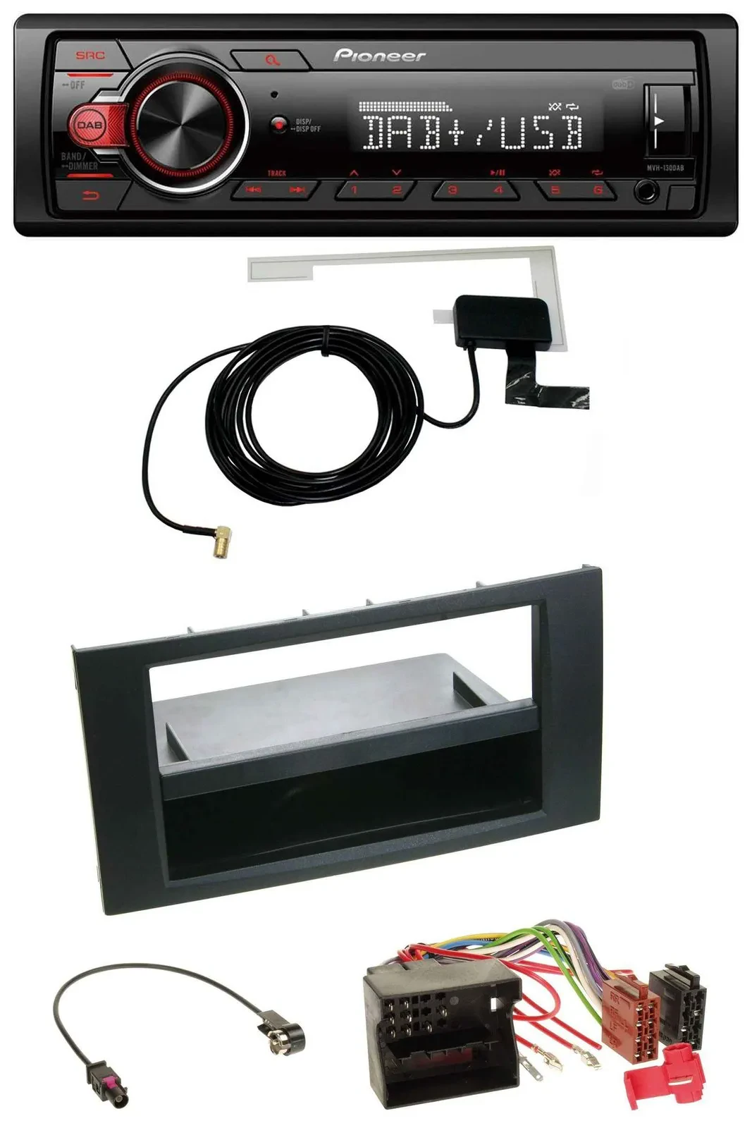 Pioneer 1DIN MP3 DAB USB AUX Autoradio für Ford Focus C-Max S-Max Galaxy 03-07 s