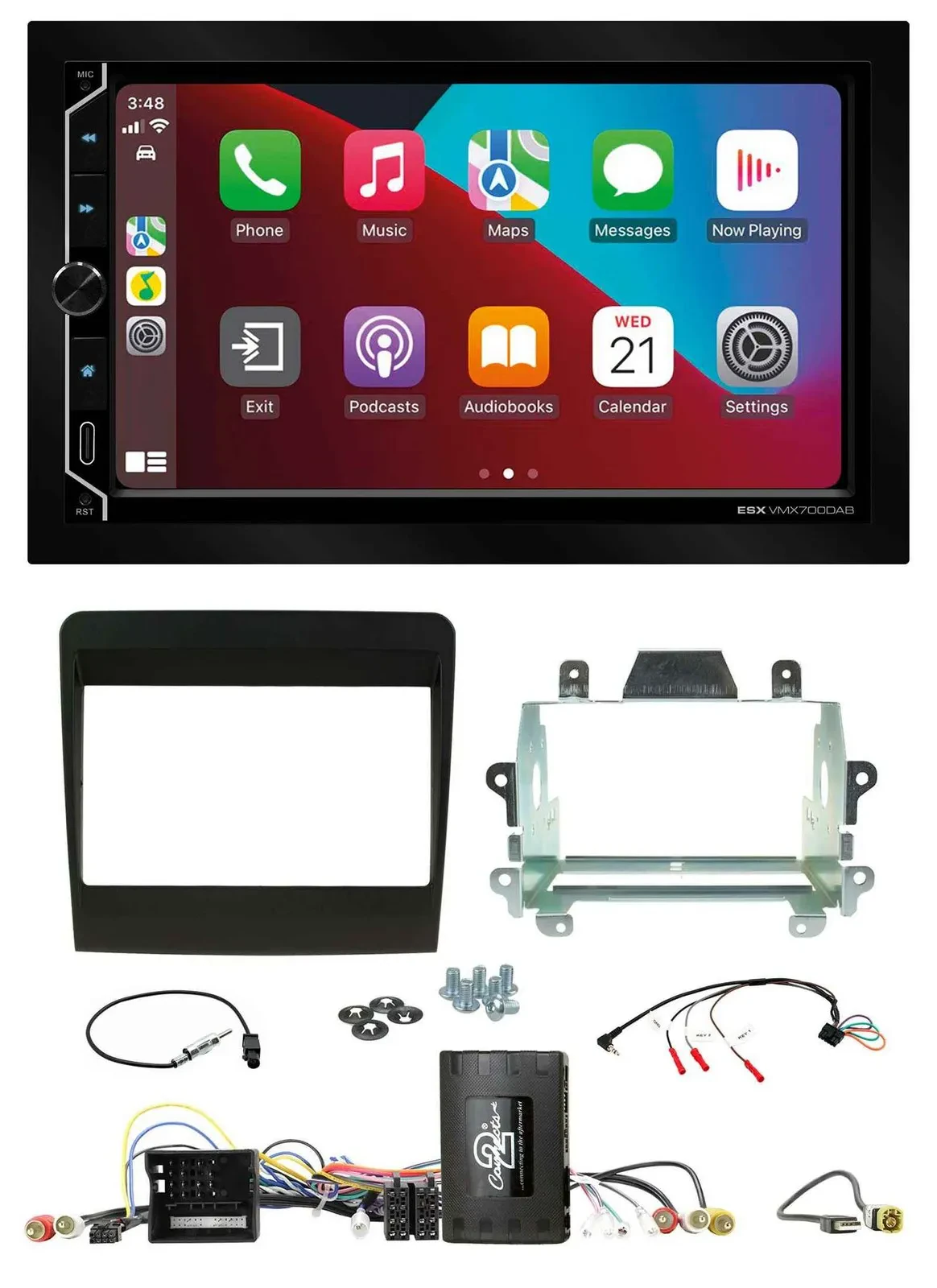 ESX 2DIN DAB USB Lenkrad Bluetooth Autoradio für Porsche 911 991 2011-2017 Infoa