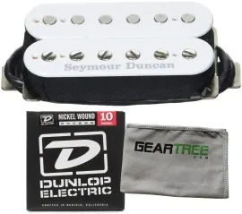 Seymour Duncan SH-4 JB Model Humbucker Pickup (White) w/ Geartree Cloth and Pack
