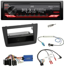 JVC Bluetooth USB DAB Lenkrad Autoradio für Alfa Romeo Mito 13-18 955 ISO schwar