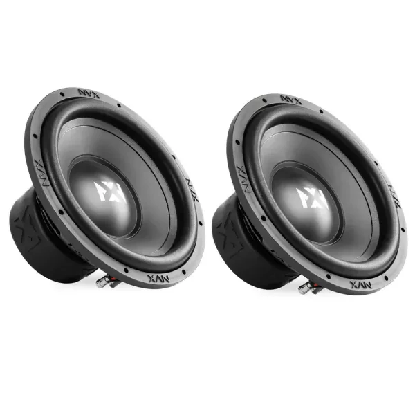 (2) NVX NSW124 Version 3 500W Dual 4-Ohm 12" Subwoofers