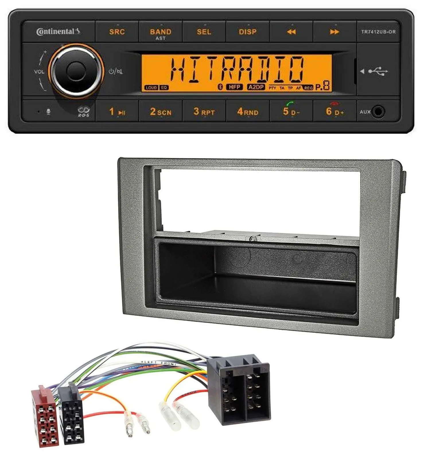 Continental MP3 Bluetooth AUX USB Autoradio für Iveco Daily (06-14) dunkelgrau