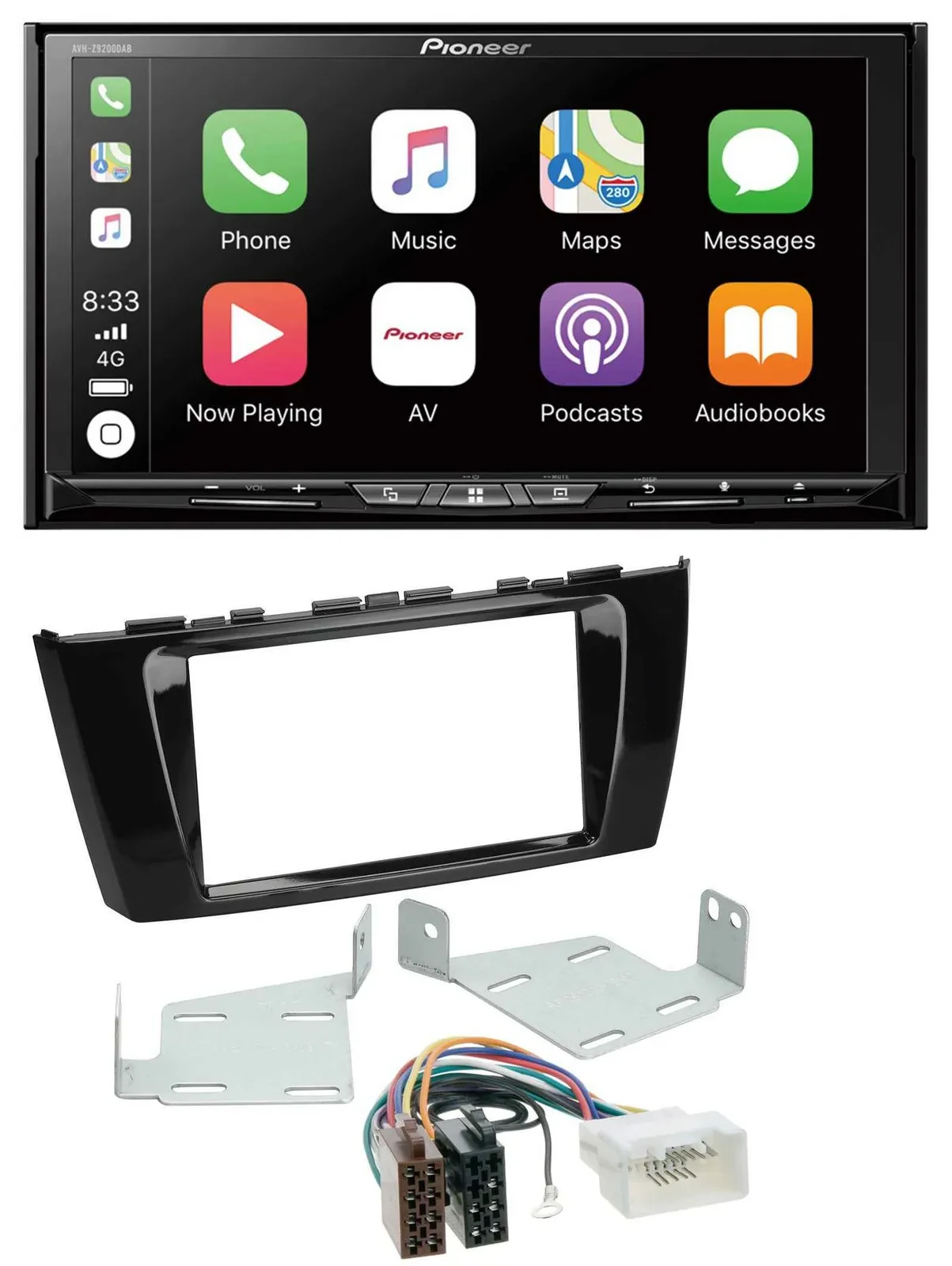 Pioneer 2DIN MP3 USB DAB DVD Bluetooth Autoradio für Mitsubishi Mirage SpaceStar
