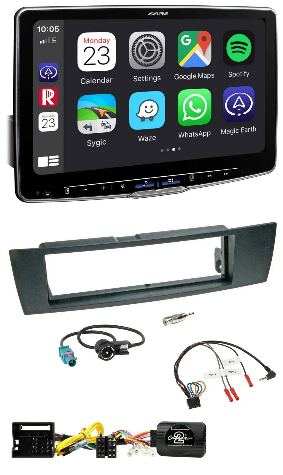 Alpine Lenkrad USB Bluetooth DAB Autoradio für BMW 1er E87 3er E90-3 X1 E84