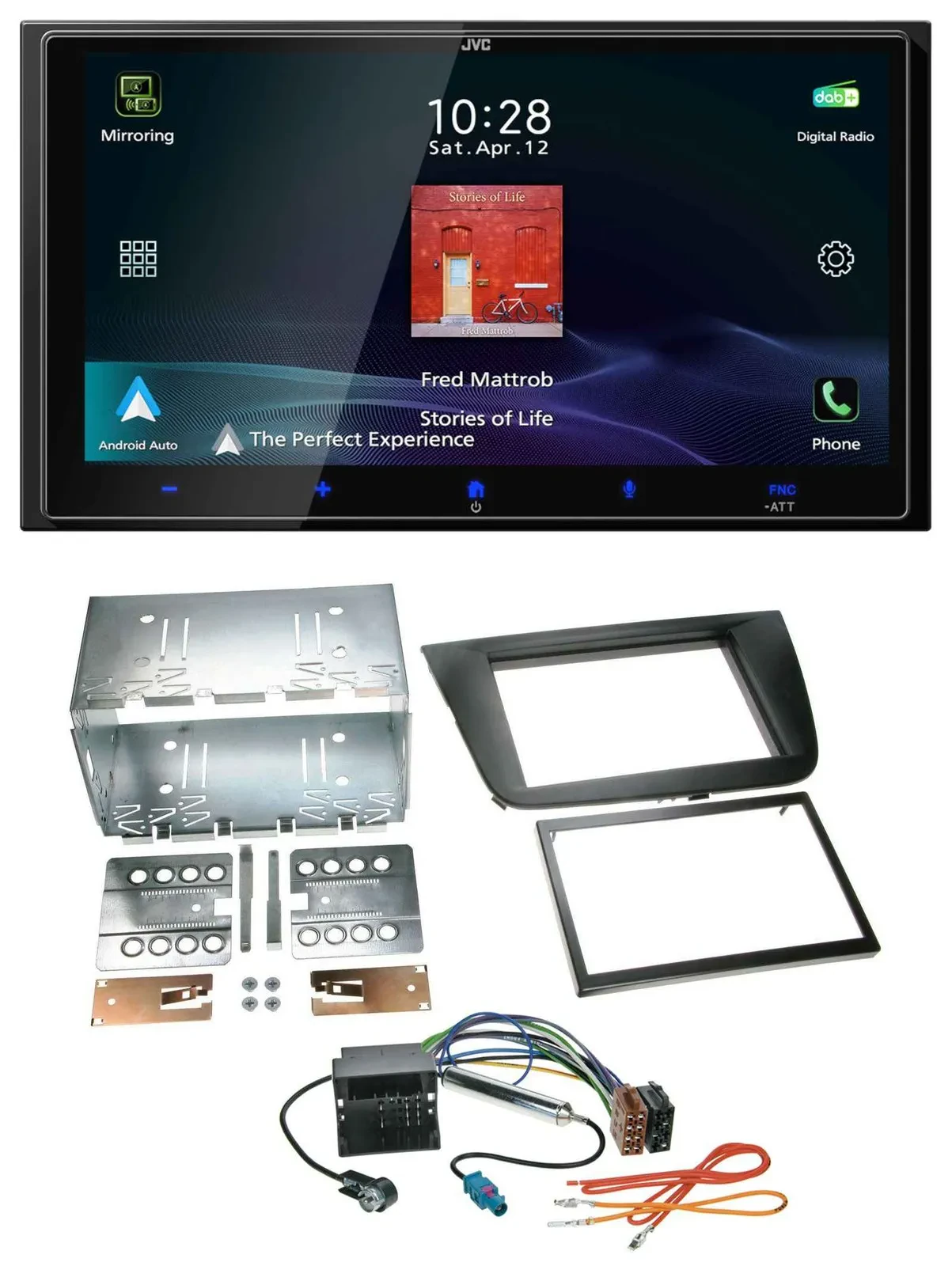 JVC USB Bluetooth 2DIN DAB MP3 Autoradio für Seat Altea Toledo Altea XL schwarz