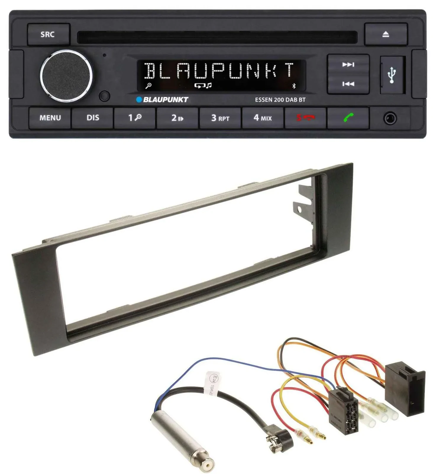 Blaupunkt USB MP3 Bluetooth DAB CD Autoradio für Audi A3 (8P, 03-06) - ISO