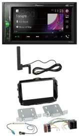 Автомагнитола для Alfa Romeo (ISO, с 2013) Pioneer 2DIN, Bluetooth, DAB, MP3, AUX, черный (piano black)