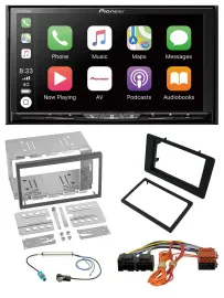 Pioneer 2DIN MP3 USB DAB DVD Bluetooth Autoradio für Saab 9-5 YS3E Facelift 2005
