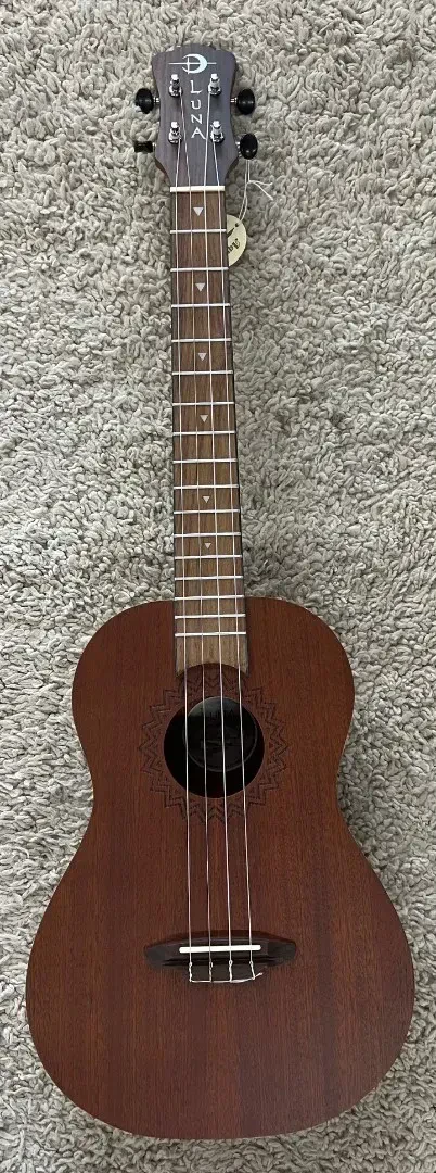 Luna Model UKE VMB Vintage Mahogany Baritone Size Ukulele in a Satin Finish