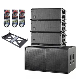 (3) DAS Event-208A Dual 8" Powered Line Array Speakers & (1) Event 218A Dual 18"