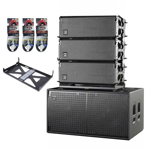 (3) DAS Event-208A Dual 8" Powered Line Array Speakers & (1) Event 218A Dual 18"