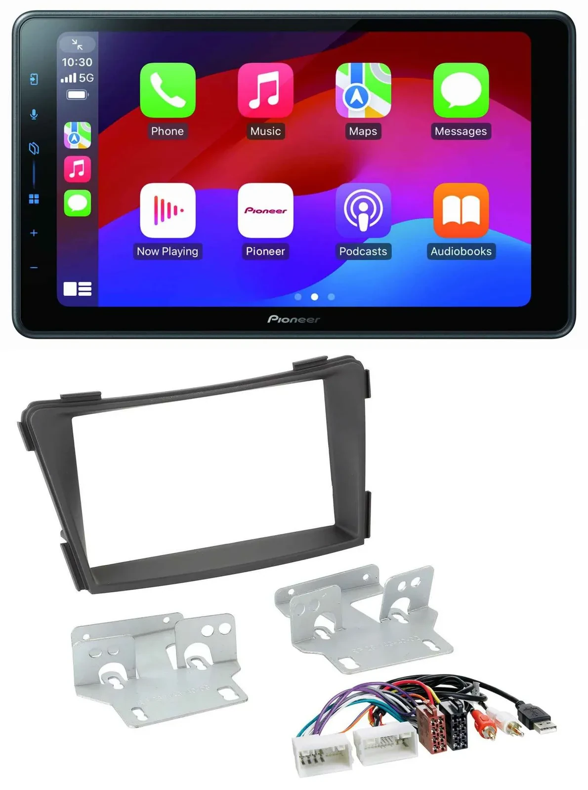 Автомагнитола для Hyundai i40 Pioneer 2DIN Bluetooth USB MP3 DAB черная